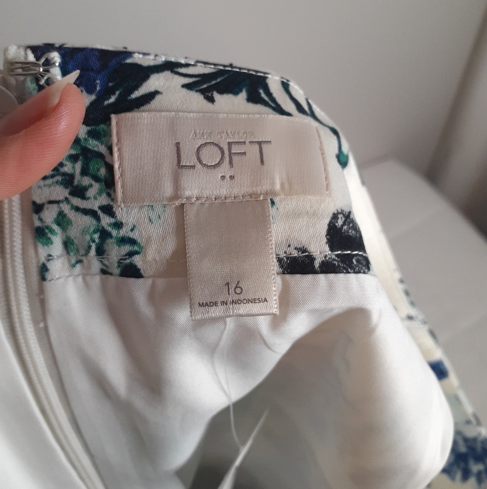 Loft Skirt Pencil Straight Floral Size 16 Lined New With Tags - Picture 5 of 6